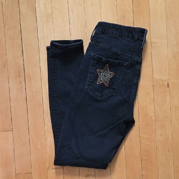Mother Jeans High Waisted Looker Denim Skinny Jeans Black Size 29 - Picture 1 of 13